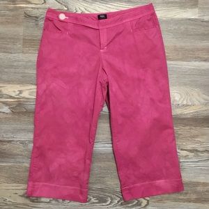 Mossimo Custom Bordo Dyed Wide Leg Mid Rise Capri 12
